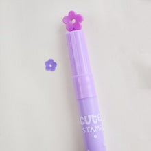 Load image into Gallery viewer, Pattern Stamp Shape Highlighters Stationery Underline Colour Pencil Mark Underline Fluorescent Pens Candy Colors Writing Supply